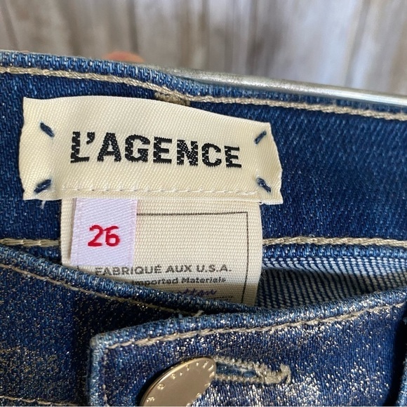 L' Agence El Matador French Slim in Fremont/ Gold Glitter Coat - Picture 7 of 7